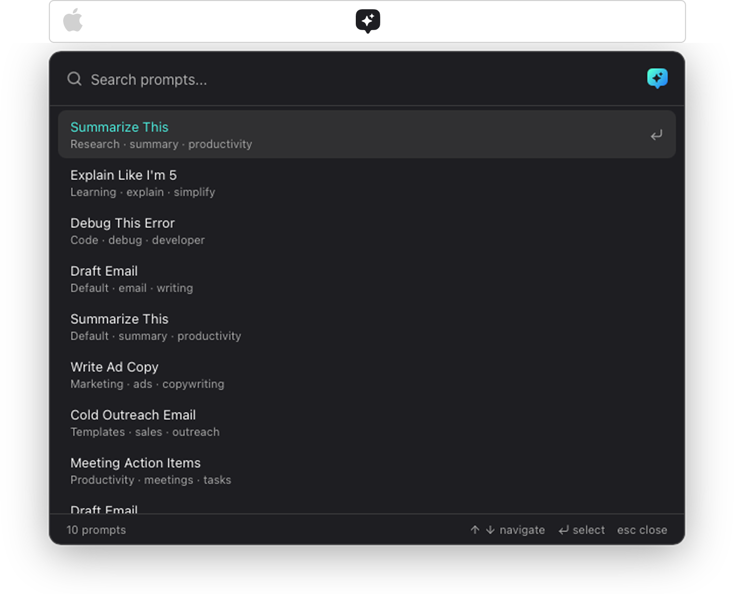 Promptzy — Quick Search launcher